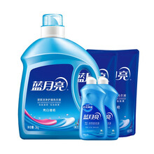 蓝月亮 亮白增艳洗衣液（薰衣草）3kg瓶装+1kg袋装×2+500g手洗翻盖×2