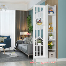 办公室屏风隔断简约现代入户玄关柜进门客厅置物架中式装饰墙 浪漫满屋 高190*宽70cm 组装