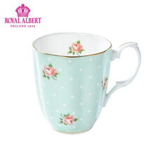 Royal Albert英国皇家阿尔伯特骨瓷杯马克杯茶杯古典欧式咖啡杯礼盒单只装 波尔卡绿
