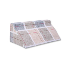 冀德福 高密度加强海绵体位垫 卧床老人病人翻身垫瘫痪病人三角枕垫R型侧翻身护理垫家用翻身枕侧身靠背 防滑纯棉炫彩格布套+高弹海绵】小号