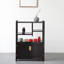 雅木品红 红木家具血檀（学名：染料紫檀）餐边柜全实木茶水柜收纳柜中式古典玄关储物柜80*35*112