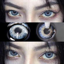 2片装美乐菲美瞳女年抛大小直径混血网红同款隐形眼镜JL 泰勒灰 0度