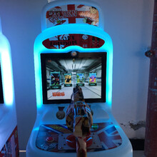 游戏厅大型游戏机射击类模拟游戏新款英伦风迷你儿童投币游艺游乐设备电玩疯狂赛车射水 迷你枪机4合一