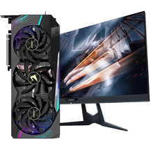 Gigabyte /技嘉RTX3090大雕 魔鹰 雪鹰 水冷24G显卡 主板 显示器套装 3090XTREME大雕+技嘉FI27Q-P