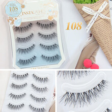 INSTALASHES日本假睫毛女眼睫毛超自然半截眼尾网红自然浓密素颜 108：交叉浓密凌乱款 适合舞台妆容
