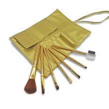 七支装化妆刷 化妆刷套装 含眼影刷 腮红刷 高光刷 鼻影刷 唇口红刷 晕染刷 彩妆工具 金色