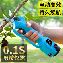 2021舒畅新款电动修枝剪刀剪树枝修枝电剪刀修剪果树电动剪充电剪刀电动剪锂电池园林修剪真帮手 舒畅家用级2.8公分无线剪（二电一充）