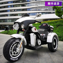 扭扭乐儿童哈雷电动摩托车脚踏车跑车小孩玩具车可坐大人男女宝宝三轮车双驱动 7A大电瓶+早教+蓝牙 【高贵白】早教蓝牙【可坐两人】【护具+儿童话筒】