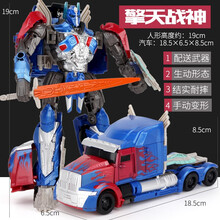 儿童模型变形玩具金刚 手动变形玩具可变形大黄蜂擎天白峰玩具汽车人组合套装全套礼物 变5擎天战神