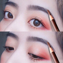 【2支装】1818妮莱拉线眉笔可剥女防水防汗不易脱色持久刀削式化妆师专用 灰色+浅咖