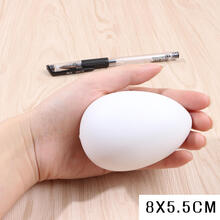 厂家直销儿童复活节彩蛋diy卡通彩绘手绘蛋壳幼儿手工制作玩具 8cm白色仿真蛋 送挂绳