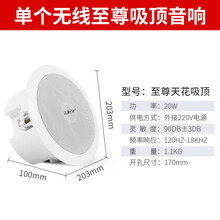 先科（SAST）K1无线蓝牙吸顶喇叭吊顶音响3D环绕家用客厅餐厅壁挂式音柱奶茶店商用超市背景音乐音箱 无线至尊版吸顶