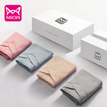 猫人（MiiOW）孕妇内裤低腰抑菌除异味孕早期中期晚期大码孕妈产妇内裤3条装 1901杏色+浅灰+天蓝(纯棉A款) M