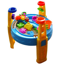 儿童戏水玩具台沙水桌宝宝玩水玩沙室内太空玩沙盘沙滩玩具戏水桌！ 圆形沙水桌不带伞8804