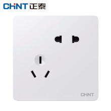 正泰(CHNT)家用86型暗装面板一联二极三极斜五孔插座NEW6C
