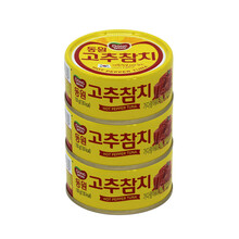 韩国进口东远原味/蛋黄酱金枪鱼罐头100gX3罐油浸吞拿鱼色拉寿司 辣椒金枪鱼100gx3罐