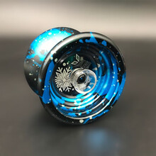 冰魄悠悠球 火力少年王 3yoyo合金光子精灵S怀旧复刻版限量溜溜球 溅墨版冰魄+10珠轴承+手套+10绳 【收藏送润滑