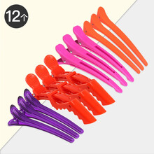 美肤语美发夹鸭嘴夹发卡12件套MF5026（发卡头饰美发造型理发染发鳄鱼夹一字夹刘海夹）