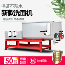 甄樽 洗面机商用凉皮洗面机和面洗面一体机洗面筋机全自动洗面浆机 50公斤双螺旋不锈钢款