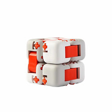 响声积木多彩彩米兔陶瓷指尖积木盲盒学生成人儿童拼装解压积木魔方玩具 普通款---白色