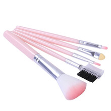 三诺澳化妆刷套装全套初学者美妆工具散粉刷眼影刷高光刷腮红刷唇刷粉底刷彩妆遮瑕刷便携式 【粉色】5件套化妆刷