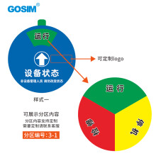 国新GOSIM 设备状态标牌车间设备管理工具注塑机设备标识牌运行牌提示提醒指示牌 A3-1 80mm*80mm