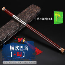 巴乌胶木树脂竖吹仿红木C调B调G调F调小学生成人初学乐器横吹巴乌 横吹 F调 巴乌+(教材)