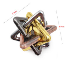 魔金puzzle锁玩具Cast Puzzle解谜解锁玩具抖音笼中取鸟解压烧脑魔缓螺母互 思维三角(6星)