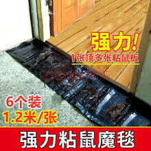 皓馨居 粘鼠板老鼠贴灭鼠神器老鼠胶抓扑鼠器沾鼠魔毯家用老鼠贴鼠板除鼠杀老鼠笼驱鼠器捉鼠超强力黏 粘鼠魔毯（1.2米X6张）