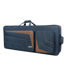 jinchuan带轮拖轮电子琴包61键加厚电子琴套用包电子琴背包琴包袋 蓝色