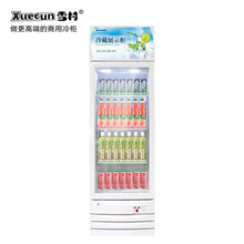 雪村 Xuecun 单门冷藏展示柜商用  啤酒饮料保鲜柜 立式冰柜 透明玻璃 DC-258