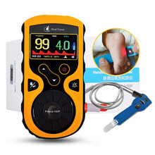 力康（Heal Force）新生儿婴儿早产儿血氧仪捆绑式血氧饱和度检测仪宝宝脉搏心率监测Pr100F 新生幼儿适用电池版