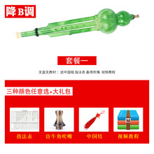 民族魂葫芦丝学生初学入门c调/降b成人考级演奏胶木乐器 仿翡翠降B 调套餐一