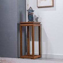 寻古红木家具非洲鸡翅木（学名：非洲崖豆木）花架实木花几盆景盆栽架中式简约阳台香几客厅花瓶架 单个：长35*宽35*高80cm