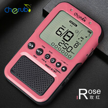 小天使电子节拍器钢琴吉他古筝架子鼓通用人声打拍节拍器考级专用 918T-玫红色锂电池款