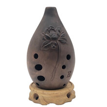 派尼美特满口埙陶埙初学者自学入门演奏考级10孔十孔古埙陶勋损陨乐器吹奏乐器 十孔荷花F调