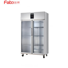 法博（Fabo）四六门商用厨房冰箱 立式双温冰柜四开门不锈钢商用冷藏冷冻柜保鲜柜上玻璃陈列柜 LSC1.2米大二门冷藏1200*710*1940