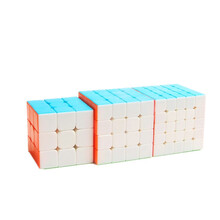 魔方格二阶三阶四阶五阶魔方顺滑实色免贴纸比赛魔方玩具套装 三阶_四阶_五阶