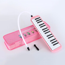 孔声口风琴37键32键初学者学校男女学生用课堂教学乐器儿童吹管乐器 KS-32A粉色