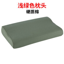 三五八五 军枕头单人枕头硬质棉学生宿舍枕头橄榄绿火焰蓝军绿色 浅绿色【硬质棉】