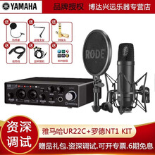 YAMAHA/雅马哈UR22C UR24C专业外置录音声卡配音编曲套装音频接口 雅马哈UR22C+罗德NT1 KIT话筒+赠品礼包
