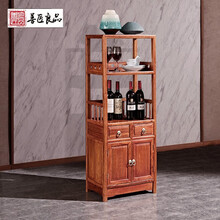 【盛夏狂欢】善匠良品 红木家具非洲花梨（学名：刺猬紫檀） 角柜 实木茶水柜储物柜 酒柜餐边柜斗柜 尺寸1(单层)