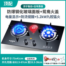 半球燃气灶台式嵌入式煤气灶双灶家用天然气液化气炉具节能猛火灶 顶配{爆炒/蒸煮}九腔文武火【钢化玻璃】防烫电显 天然气