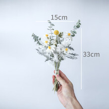 餐桌装饰花干花桌面摆设尤加利叶云南玫瑰diy真干花天然 文心兰花束 干花包