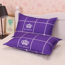 矮枕头低枕套装可水洗低枕头薄枕芯一个装成人忱头助睡眠整头单人学生矮护颈椎枕花睡神 紫色皇冠