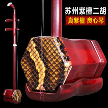 苏州二胡 送长辈红木二胡成人儿童演奏初学者考级二胡乐器 紫檀二胡