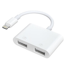 正件 苹果OTG转接头双USB转换线转换器 ipad连接键盘鼠标U盘