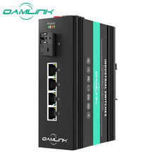 OAMLink 工业以太网交换机 百兆1光4电单模单纤B端SC接口 非管理型导轨式