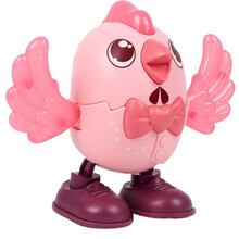 元旦礼物会唱歌的小萌鸡儿童宝宝灯光音乐幼儿学爬行会跳舞电动玩具婴儿 电动摇摆小萌鸡-粉色