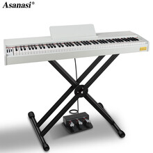 阿萨娜丝（Asanasi）电钢琴 成年人儿童88键重锤可折叠电子钢琴L-900 A款多音色重锤键三踏木纹白色